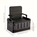 Foldable Camping Stool with Backrest & Storage Bag