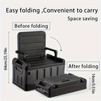 Foldable Camping Stool with Backrest & Storage Bag