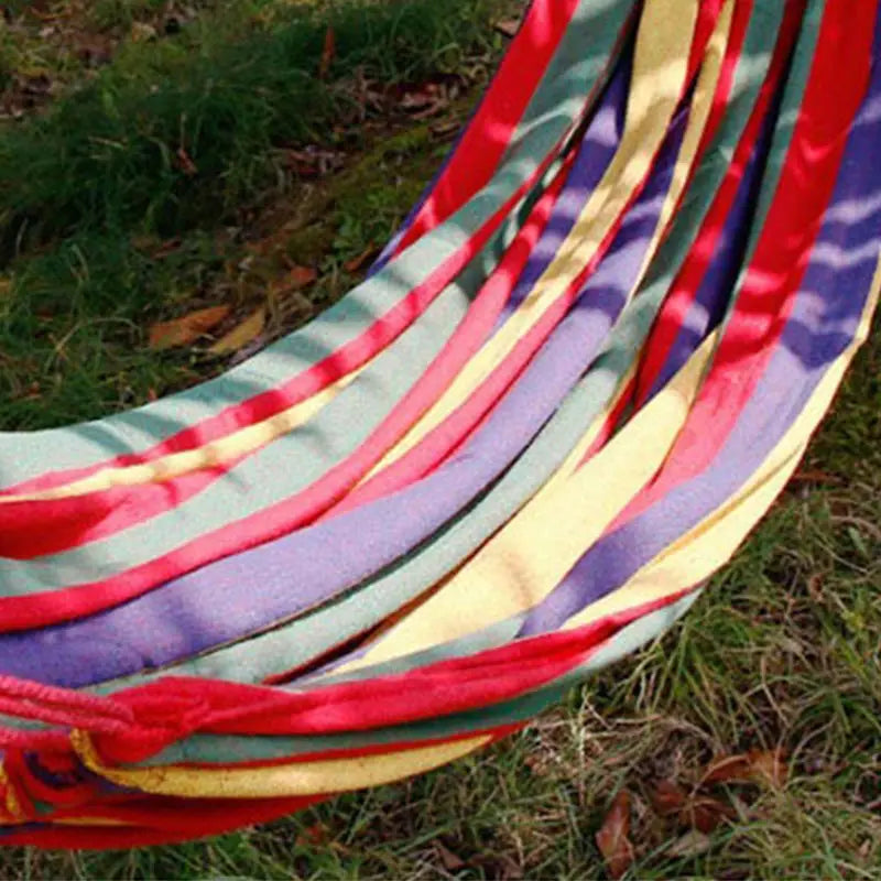 Single Wide Thick Canvas Hammock Leisure Swing Portable